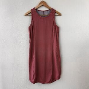 Title Nine S Alpha Buttah Striped Sleeveless Tank Dress Pockets Stretch Knit